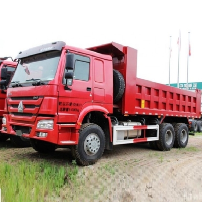Touch Screen Used HOWO Heavy Truck 340 HP 6X4 5.6m Dump Trucks at for 2 Passengers