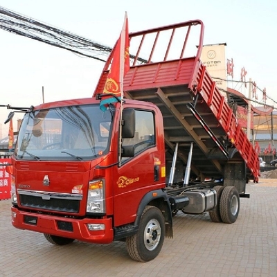 Boutique HOWO Humvee 129hp 4X2 4.15m Dump Trucks with 100-200L Fuel Tank Capacity