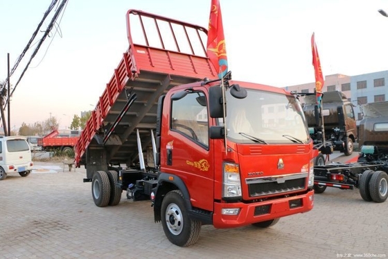 Boutique HOWO Humvee 129hp 4X2 4.15m Dump Trucks with 100-200L Fuel Tank Capacity