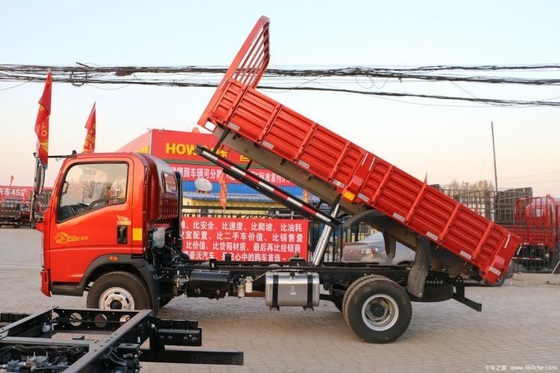 Boutique HOWO Humvee 129hp 4X2 4.15m Dump Trucks with 100-200L Fuel Tank Capacity