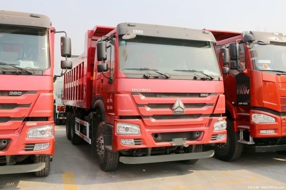 Sinotruk HOWO Heavy Truck 380 HP 6X4 6 meter dump trucks with right steering wheel