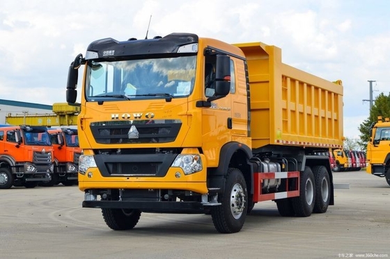 Multimedia System Yes Sinotruk HOWO TX 400 HP 6X4 6.3m Dump Trucks with Air Conditioner